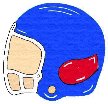 Of Wall Things: Helmet shaped bulletin board Blue & Red
