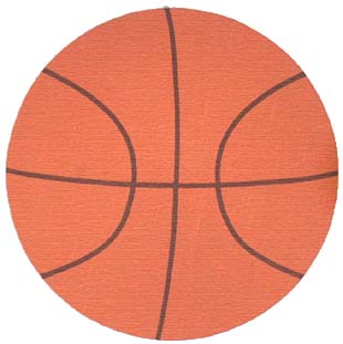 Of Wall Things: Orange Basketball shaped bulletin board