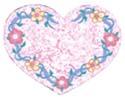 Of Wall Things: Heart shaped sponge painted bulletin board with flowers