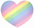 Of Wall Things: color blended heart shaped bulletin board