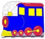 Of Wall Things: Train shaped bulletin board